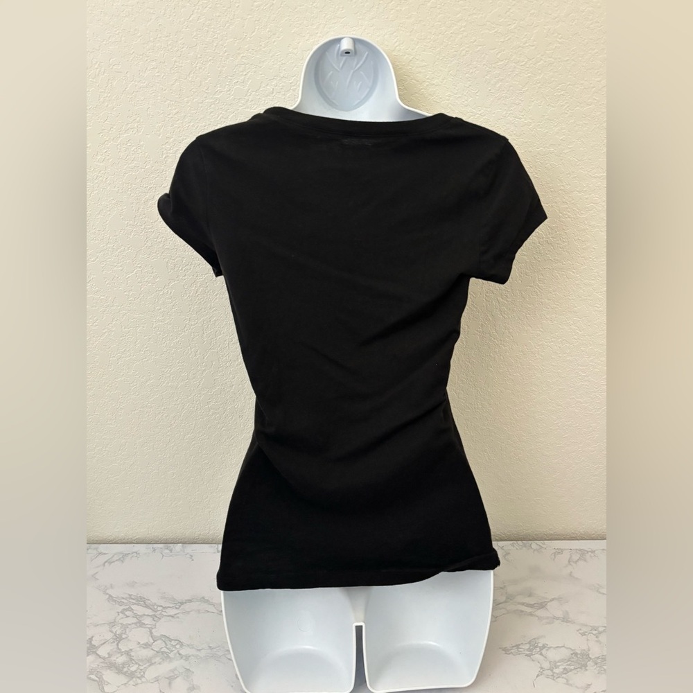 Wound Up Juniors M 7-9 Black Cotton Blend Shirt “we Rise By Lifting Others” - Picture 3 of 4